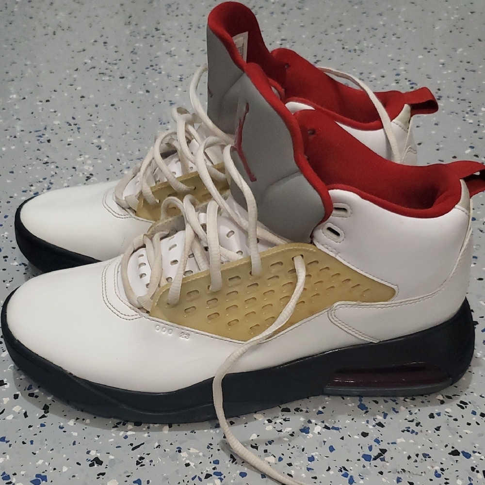 Jordan Red and White Sneakers